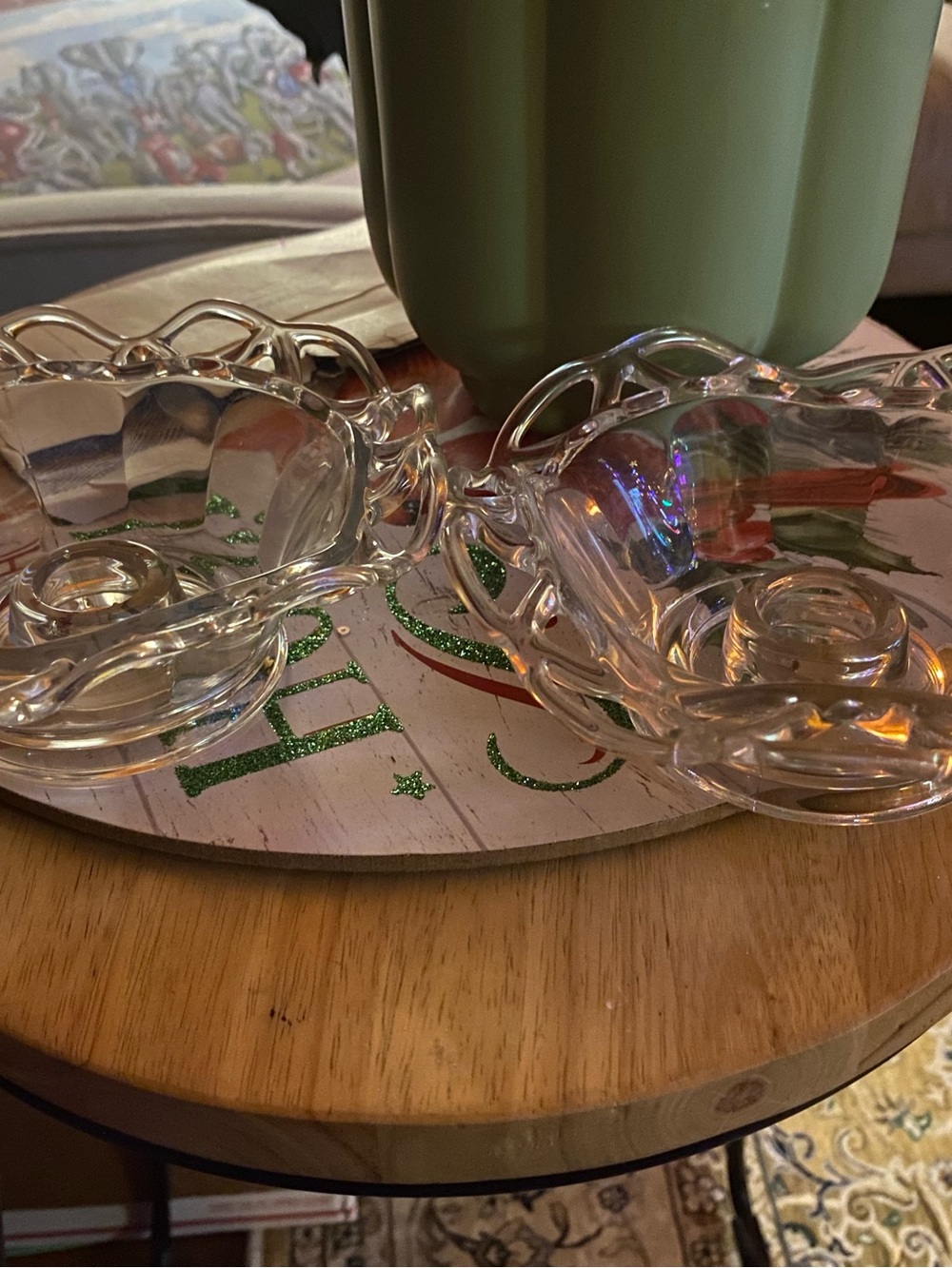 Clear Glass Decorative Candy Dish Set - Clear